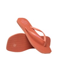 HAVAIANAS SQUARE LOGO Klapki r&oacute;żowa glinka - Buty damskie - 5