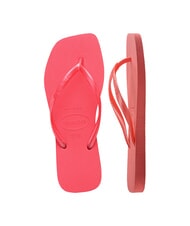 HAVAIANAS SLIM SQUARE Klapki z kwadratowym noskiem koral tropikalny - Buty damskie - 4