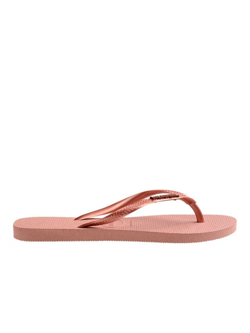 SLIM LOGO Klapki krokus r&oacute;żany/złoty rumieniec - Buty damskie