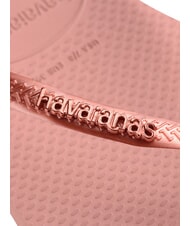 HAVAIANAS SLIM LOGO Klapki krokus r&oacute;żany/złoty rumieniec - Buty damskie - 4