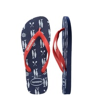 HAVAIANAS TOP NAUTICAL Klapki granatowy/rubinowoczerwony - Buty męskie - 4