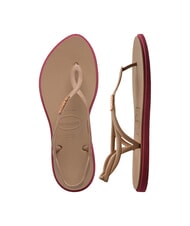 HAVAIANAS LUNA POINT Sandały typu japonki r&oacute;żowy/złoty - Buty damskie - 4