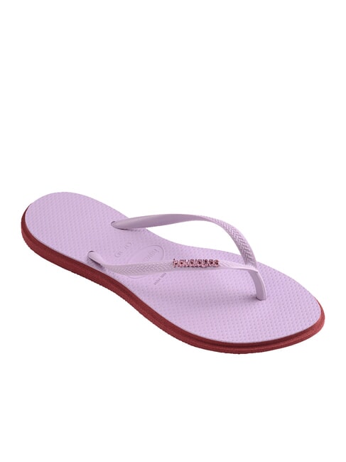 SLIM POINT Klapki amarant - Buty damskie