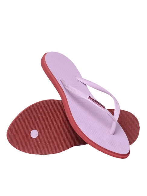 SLIM POINT Klapki amarant - Buty damskie