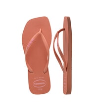 HAVAIANAS SQUARE LOGO Klapki r&oacute;żowa glinka - Buty damskie - 4