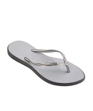 HAVAIANAS SLIM POINT Klapki stalowy/szary - Buty damskie - 2