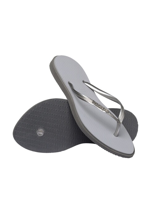 SLIM POINT Klapki stalowy/szary - Buty damskie