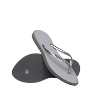 HAVAIANAS SLIM POINT Klapki stalowy/szary - Buty damskie - 5