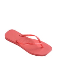 HAVAIANAS SLIM SQUARE Klapki z kwadratowym noskiem koral tropikalny - Buty damskie - 2