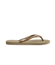 HAVAIANAS SLIM GLITTER II Klapki piasek/złoty jasny metalik - Buty damskie - 3