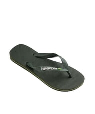 HAVAIANAS BRASIL LOGO Klapki  zielone oliwki/zielone oliwki - Buty uniseks - 2