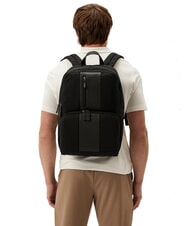 PIQUADRO BRIEF ECOLOGICA Plecak z materiału z recyklingu, laptop 14" Czarny - Plecaki na laptopa do pracy - 6