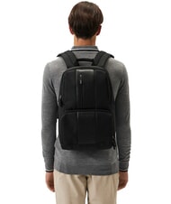 PIQUADRO BRIEF ECOLOGICA TECH Plecak z materiału pochodzącego z recyklingu z płytą USB i uchwytem na laptopa 15,6" Czarny - Plecaki na laptopa do pracy - 5