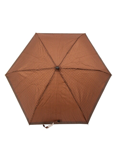 MINI Wiatroszczelny parasol ręczny brązowy krawat 01 - Parasole