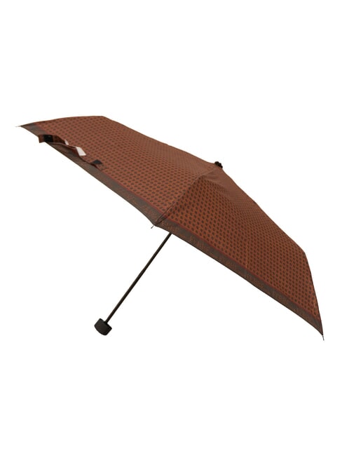 MINI Wiatroszczelny parasol ręczny brązowy krawat 01 - Parasole