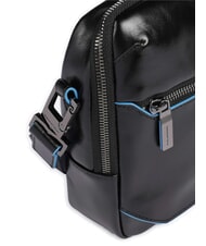 PIQUADRO BLUE SQUARE  Torba na iPada z kieszenią na AirPody Czarny - Torby na ramię męskie - 3