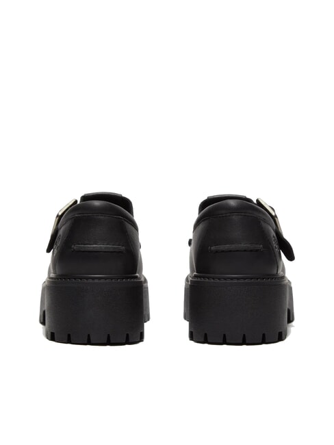 STONE STREET BUCKLE Sk&oacute;rzane buty na platformie czarny, pełnoziarnisty - Buty damskie