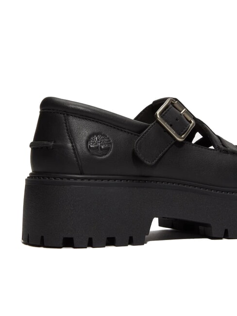 STONE STREET BUCKLE Sk&oacute;rzane buty na platformie czarny, pełnoziarnisty - Buty damskie