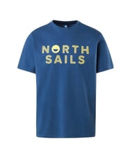 NORTH SAILS LINE PRINT Bawełniana koszulka z nadrukiem maxi ciemny denim - Koszulki męskie - 4