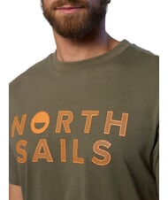 NORTH SAILS LINE PRINT Bawełniana koszulka z nadrukiem maxi zakurzona oliwka - Koszulki męskie - 3