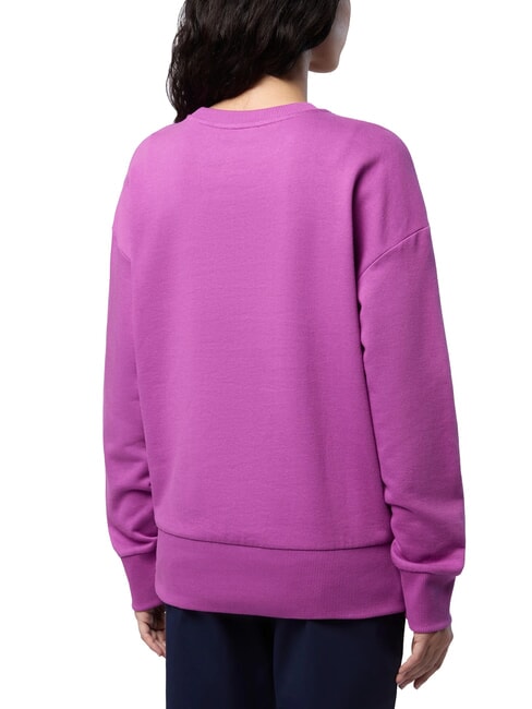 BASIC Bluza bawełniana z okrągłym dekoltem fiołkowor&oacute;żowy - Bluzy damskie
