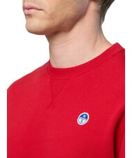 NORTH SAILS ROUND LOGO Bluza bawełniana z okrągłym dekoltem czerwona lawa - Bluzy męskie - 3
