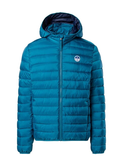 SKYE HOODIE Kurtka puchowa z kapturem woda zielona - Kurtki puchowe męskie