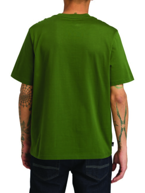 EMBROIDERY TONAL Koszulka bawełniana czarny/leśnozielony - Koszulki męskie