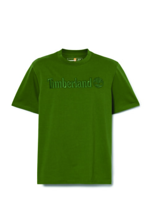 EMBROIDERY TONAL Koszulka bawełniana czarny/leśnozielony - Koszulki męskie