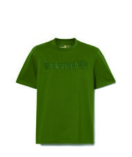 TIMBERLAND EMBROIDERY TONAL Koszulka bawełniana czarny/leśnozielony - Koszulki męskie - 4