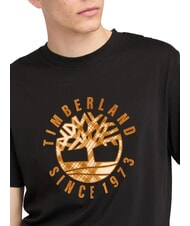 TIMBERLAND HOLIDAY FRONT GRAPHIC Koszulka bawełniana CZARNY - Koszulki męskie - 3