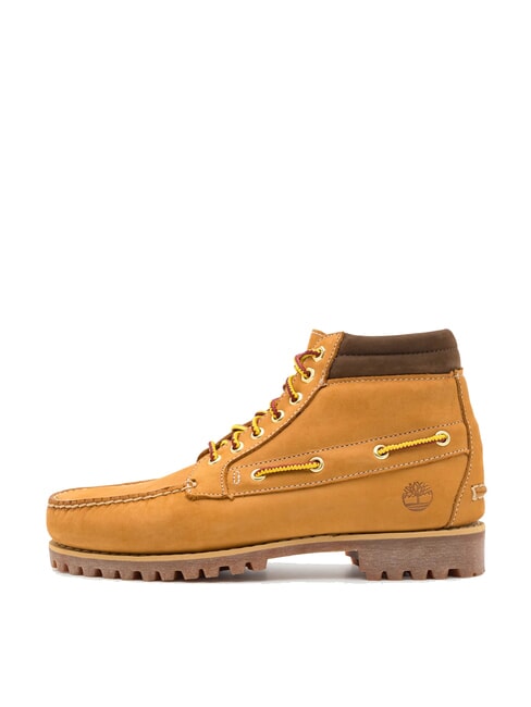 AUTHENTIC MID Sk&oacute;rzane botki nubuk pszeniczny - Buty męskie
