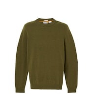 TIMBERLAND MERINO Sweter z okrągłym dekoltem z mieszanki wełny ciemnooliwkowy - Koszulki męskie - 4