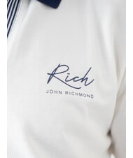 JOHN RICHMOND DABAK Polo z p&oacute;łrękawem i dekoltem w serek ecru - Polo męskie - 3