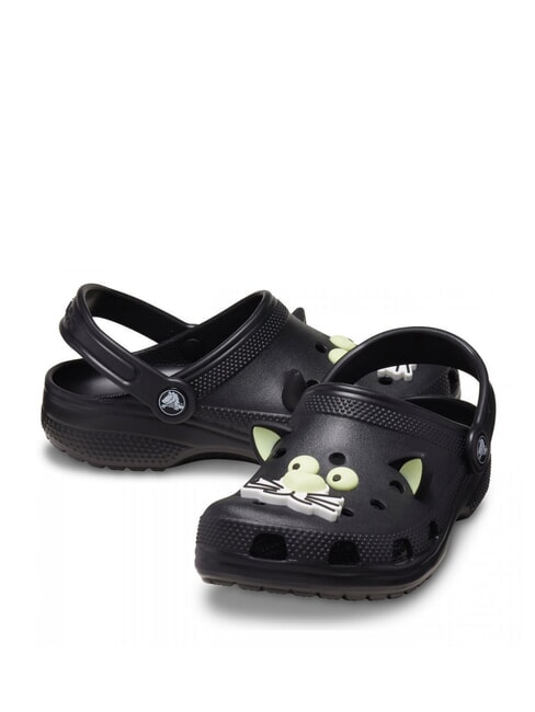 CLASSIC GLOW BLACK CAT CLOG T Sabot kapciowy czarny - Buty dziecięce