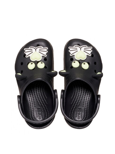 CLASSIC GLOW BLACK CAT CLOG T Sabot kapciowy czarny - Buty dziecięce