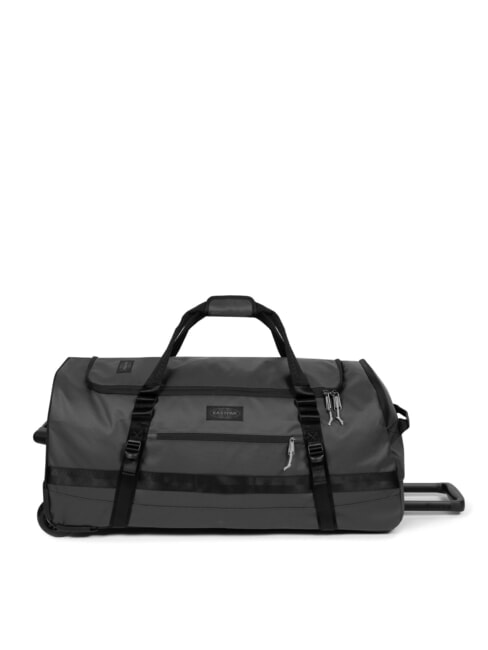 DUFFEL PACK WHEEL M Średniej wielkości wodoodporna torba podr&oacute;żna na k&oacute;łkach plandeka czarna2 - W&oacute;zki p&oacute;łsztywne