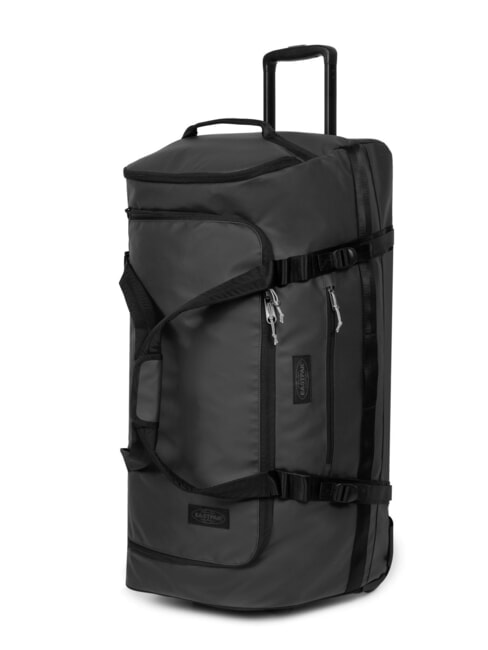 DUFFEL PACK WHEEL M Średniej wielkości wodoodporna torba podr&oacute;żna na k&oacute;łkach plandeka czarna2 - W&oacute;zki p&oacute;łsztywne
