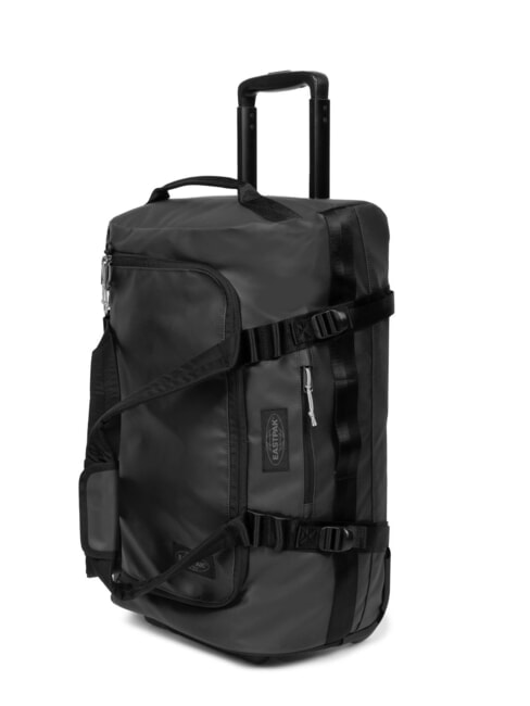 DUFFEL PACK WHEEL S Mała wodoodporna torba podr&oacute;żna na k&oacute;łkach plandeka czarna2 - Bagaż podręczny