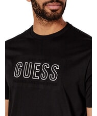 GUESS BSC EMBOSSED LOGO Koszulka z nadrukiem tłoczonym czarny jak smoła wielokolorowy - Koszulki męskie - 3