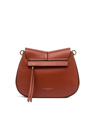 GIANNI CHIARINI HELENA ROUND Torba sk&oacute;rzana z podw&oacute;jnym paskiem na ramię ceglasty - Torby damskie - 4