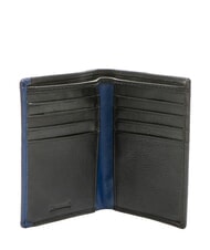 SPALDING STRIPE  Pionowy portfel sk&oacute;rzany czarny/granatowy - Portfele męskie - 2