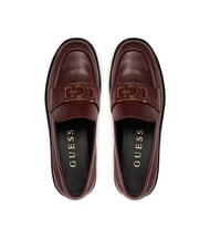 GUESS SHUTTLE3 Mokasyn sk&oacute;rzany CZERWONY - Buty damskie - 3