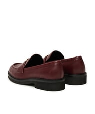 GUESS SHUTTLE3 Mokasyn sk&oacute;rzany CZERWONY - Buty damskie - 4