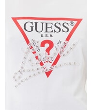 GUESS PEARLS LOVE TRIANGLE Koszulka z nadrukiem i aplikacjami czysto biały - Koszulki i topy damskie - 3