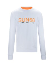 SUN68 ROUND FLUO Bluza z okrągłym dekoltem i nadrukowanym logo biały - Bluzy męskie - 4