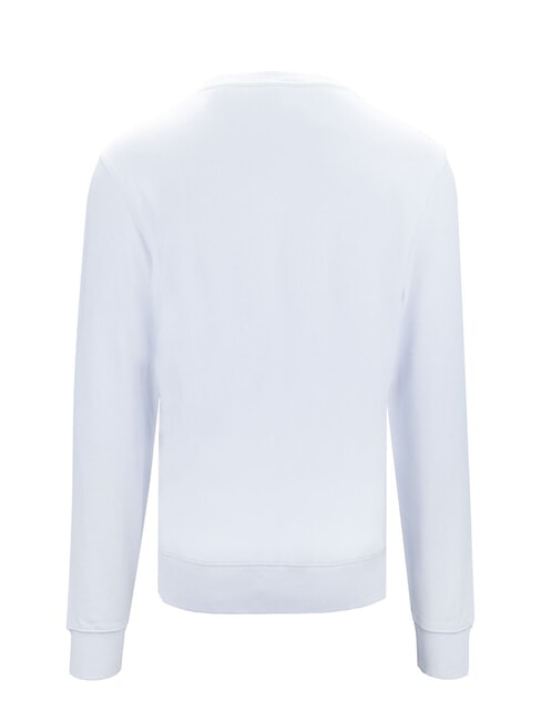ROUND FLUO Bluza z okrągłym dekoltem i nadrukowanym logo biały - Bluzy męskie
