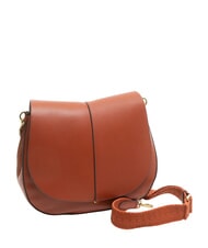 GIANNI CHIARINI HELENA ROUND Mała sk&oacute;rzana torba na ramię ceglasty - Torby damskie - 2