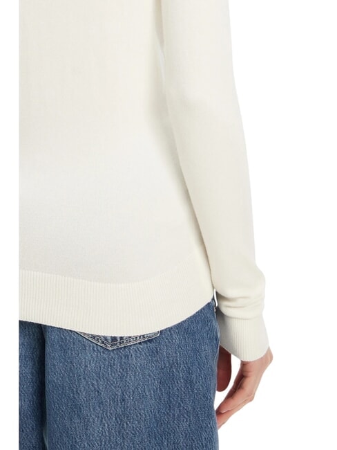 KENZIE LOGO Sweter z dekoltem w serek kremowy białawy - Koszulki damskie