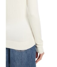 GUESS KENZIE LOGO Sweter z dekoltem w serek kremowy białawy - Koszulki damskie - 4